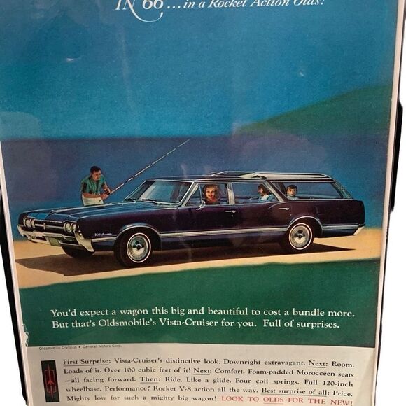 Vintage 1966 Oldsmobile Vista Cruiser Wagon Ad Advertisement - Picture 3 of 5